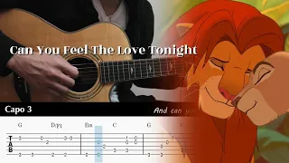 Can You Feel The Love Tonight - Elton John - Fingerstyle Guitar TAB