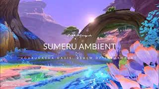 Vourukasha Oasis Sumeru Ambient Background Music Calm Forest Sound (55Min) | Genshin Impact Ambience