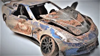 Restoration Abandoned Chevrolet Corvette C7 Z06 Model Car