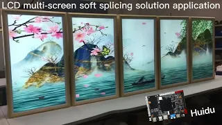 LCD Multi-screen Soft Splicing Solution Application with Huidu RK3288 Motherboard