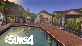 🏝️ Bora-Bora Beach Spa | The Sims 4 | Speed Build |No CC, with Wall Art