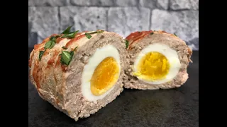 Вкуснейший Мясной рулет с Яйцом! Вместо любой Колбасы! / Delicious Meatloaf with Egg!