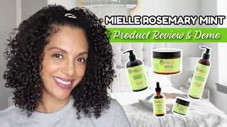 Mielle Rosemary Mint Strengthening Line Review & Demo on FINE CURLS!