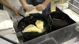 Preparing and Cooking 'Panzerotti' (Fried Pizza) from Apulia, South of Italy