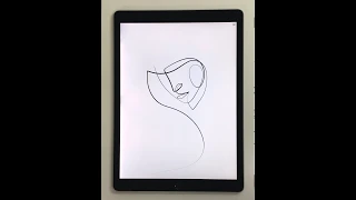 Minimal One Line Drawings of Faces Using the Apple iPad Pro and ProCreate App