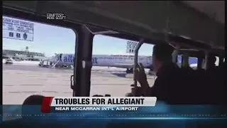 Allegiant plane engine catches fire at McCarran Airport