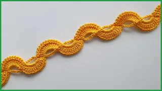 Ленточное кружево. Вязание тесьмы крючком. Вязание крючком / Ribbon lace crochet