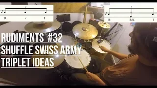 Drum Lesson -  Swiss Army Triplet variations - Shuffle! - Rudiments #32