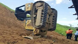 10 Amazing Dangerous Idiots Bulldozer Operator Skill - Fastest Climbing Heavy Equipment Machine Fail