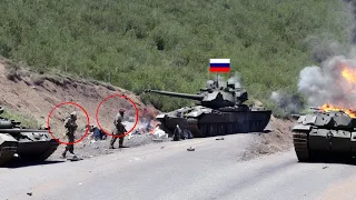 Russian Tanks Destroyed by Ukranian Leopard Tank in a few seconds in Avdivka region #milsimgame