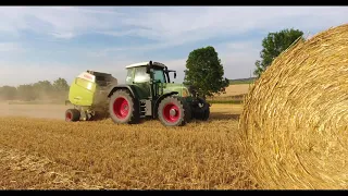 Rundballen pressen | Fendt 716 | Claas Variant 385 RC | Land und Technik TV