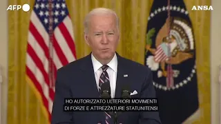 Ucraina, Biden: "Ulteriore dispiegamento truppe Usa in paesi baltici"