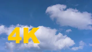 4K Clouds in a Blue Sky (10 minute long time lapse)