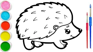 Hedgehog Drawing, Painting & Coloring For Kids and Toddlers_ Kids Art