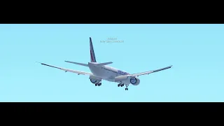 A 777 landing