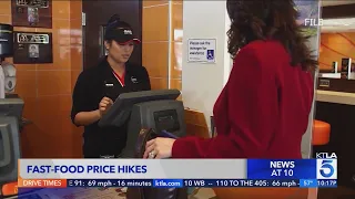 Hike in fast-food prices hitting California