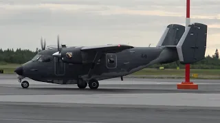 4K| Estonian Air Force PZL M28 Skytruck EEF44 Visits Tampere-Pirkkala