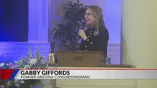 Gabby Giffords speaks at Columbine memorial in Denver