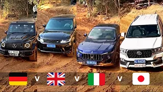 Mercedes v Range Rover v Maserati v Toyota: OFF-ROAD (4x4) BATTLE!
