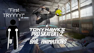 Tony Hawk's Pro Skater 1+2 Bail animations