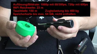 WaterWolf, GoFish Cam, Spydro, FishSpy - Unboxing Test Vergleich Vorstellung Kamera