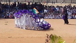 school children's dance in harapanahalli
