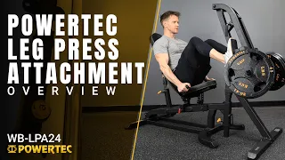 Powertec Leg Press Attachment Overview | Workbench Compatible | 400Lbs. Max Weight | HIGH DEMAND