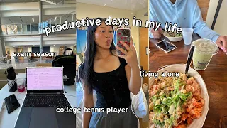 PRODUCTIVE days in my life 💌 studying for exam szn, tennis matches, what i eat in a day🍒