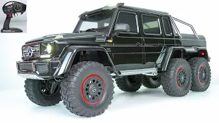 TRAXXAS TRX-6 MERCEDES-BENZ G63 AMG UNBOXING, TEST!! *RC TRAIL ROCK CRAWLER 6WD 6x6