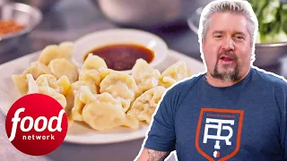 “This Is My Kryptonite” Guy Learns How To Make Chinese Seafood Dumplings | Diners, Drive-Ins & Dives