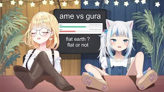 [HoloEN] Gawr Gura and Amelia Watson debate whether the earth is flat...