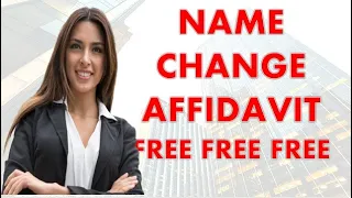 NAME CHANGE AFFIDAVIT FORMAT