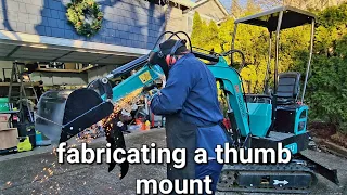 1 ton mini excavator upgrade, hydraulic thumb install