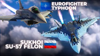 Russia's Su-57 vs Eurofighter Typhoon: Who Wins the Sky Battle?