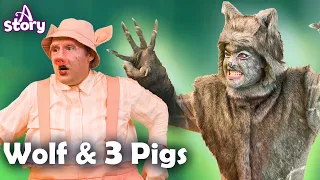 WOLF & 3 PIGS are in the CAMPING English Fairy Tales & Kids Stories