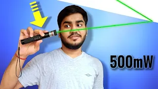 Powerful Laser 303 Green 532nm Unboxing & Review | Experiments with handheld burning laser pointer