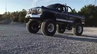 Bigfoot 1 monster truck replica clone at rock pile