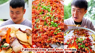 food for fatsongsong and thinermao | chinese food | food challenge | country food | tasty food