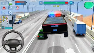 Police Sim 2022 Simulator - Tesla Cybertruck Police Car Arrest Criminal - Android Car Gameplay #1