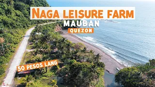 MAGANDANG BEACH CAMPSITE NA KALAPIT LANG NG ILOG SA MAUBAN, QUEZON🌊🌴😍/  NAGA LEISURE FARM