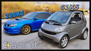 SMART FORTWO NA TESTU - TRKA PROTIV WRX-A!