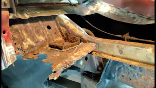 Replacing Rusty Rockers, Floor & Cab Corners (Part 1) OBS Ford Truck