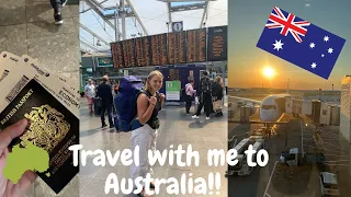 TRAVEL TO AUSTRALIA WITH ME || trains, tubes, planes, buses and 50 hours later! || Australia Vlog 1
