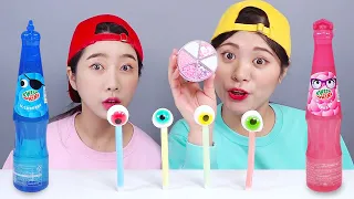 Tongkat Botol Lilin Jeli bola mata Mukbang DONA