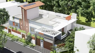 அழகான முற்றம் | center courtyard House I 2000 Sq.ft building I south Facing Plot