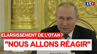 Elargissement de l'Otan : "Nous allons réagir" prévient Vladimir Poutine