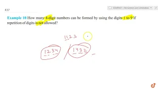 How many 4-digit numbers can be formed by using the digits 1 to 9 if repetition of digits is not...