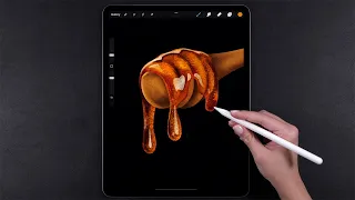 Draw Realistic Honey (VoiceOver Tutorial) | My Procreate Digital Art Technique