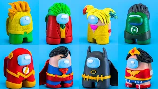 All Among Us with Clay 🚀 Part 5   Superheroes DC Comics 🚀 Polymer Clay Tutorial