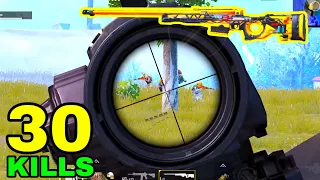 SUPER ULTRA POWER of AWM | 30 KILLS SOLO VS SQUADS | PUBG Mobile